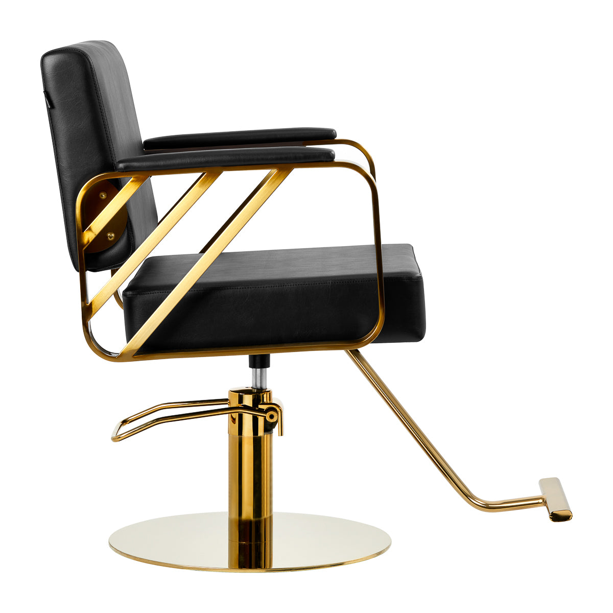 Gabbiano hairdressing chair Genua gold black