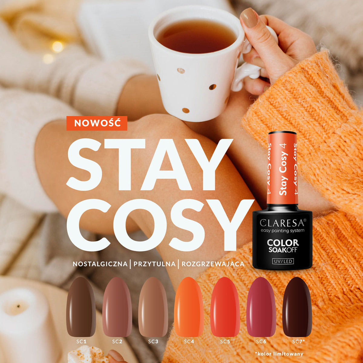 Claresa hybrid polish Stay Cosy 3 -5g