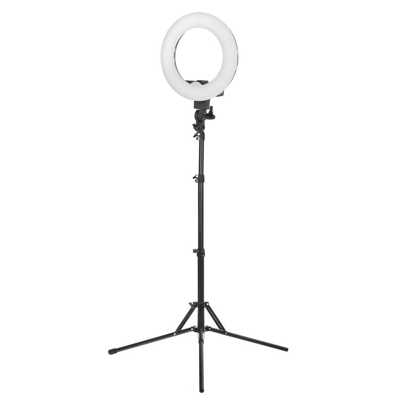 Ringlampe ring light 12" 35w led schwarz + stativ