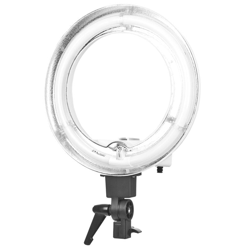 Lampe light ring 12" 35w fluoresce weiss + stativ