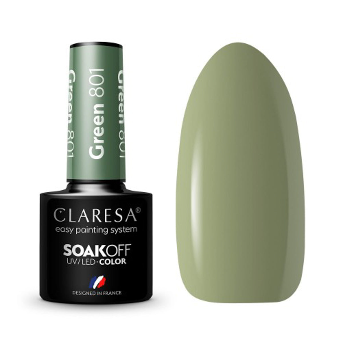 CLARESA Gel Politur GREEN 801 -5g